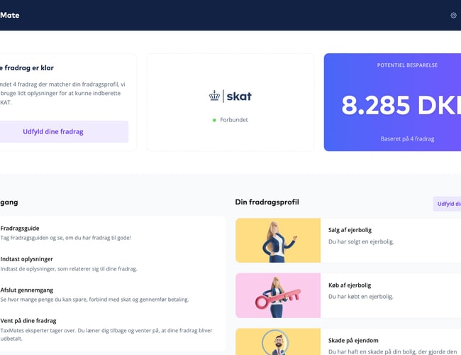 Skattefradrag på autopilot - TaxMate er en automatisk service, der giver dig overblik over dine skattefradrag
