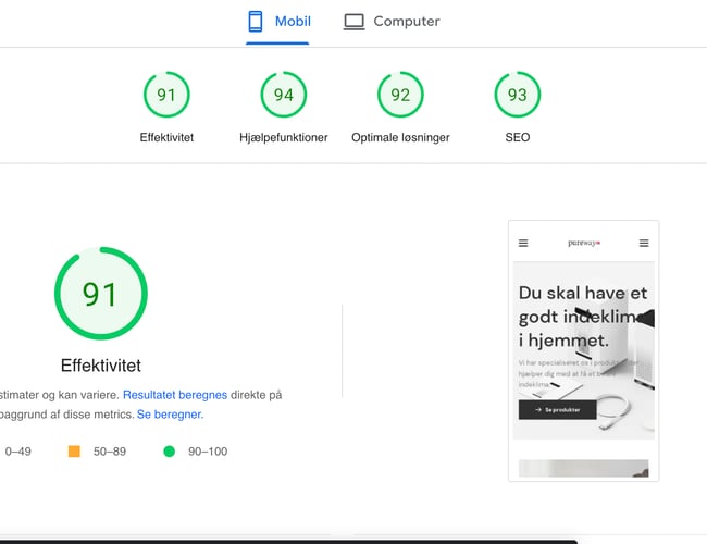 Flot og optimeret webshop med luftrensere og stort potentiale