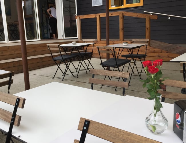 Spisested ved Odense havn - blomstrende havnemiljø med 90 spisepladser (Til Salg)