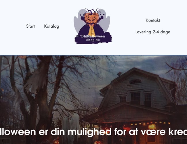 Webshop med halloween produkter - Dropshipping med 2-4 dages levering 
