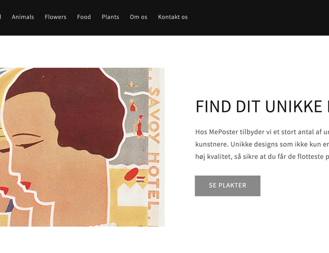 Dropshipping shop med salg af plakater