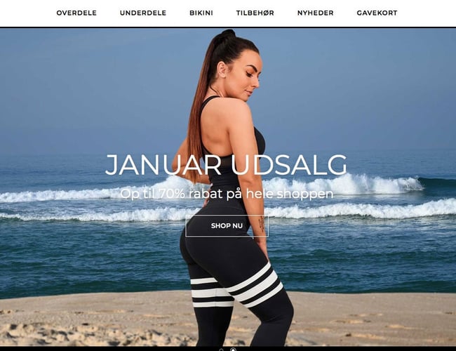 Webshop med kvinde fitness tøj - vores eget udviklet design til det europæiske markedet 