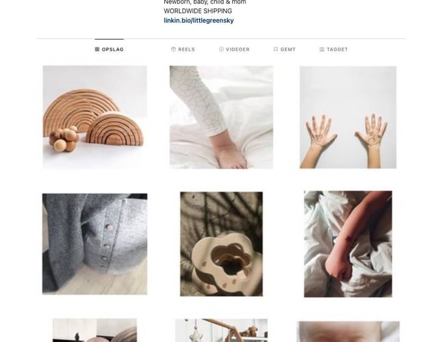 Babywebshop med 14.000 følgere på Instagram
