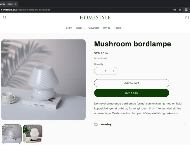 HOMESTYLE l 100% køreklar dropshipping hjemmeside til salg