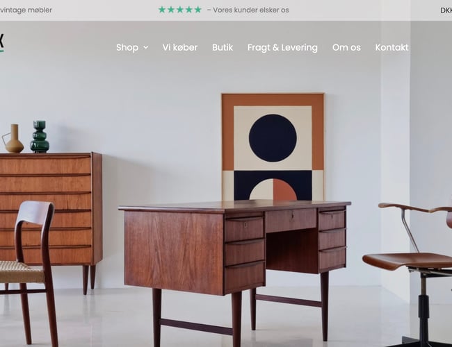 Bliv ejer af en eftertragtet Retro & Design møbelforretning med stor eksport