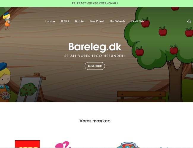 Bareleg.dk | 100% Køreklar dropshipping webshop med Legetøj