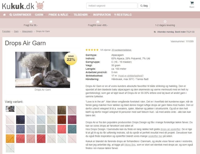 Veldrevet WebShop indenfor garn & tilbehør sælges - Overskud før skat: 365.000 DKK