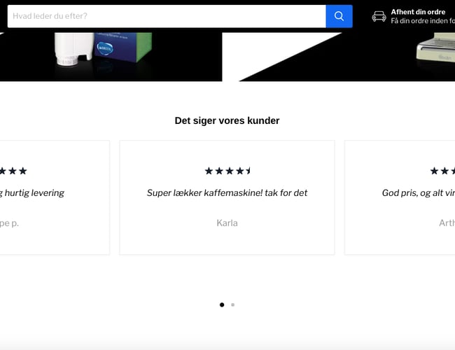 Webshop med salg af alle tiders kaffeprodukter 