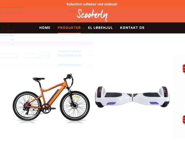 scooterly.dk - El løbehjul webshop med dropshipping sælges