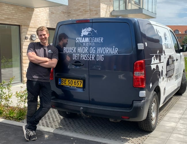 Mobil bilrengøring med base i Nordjylland til salg