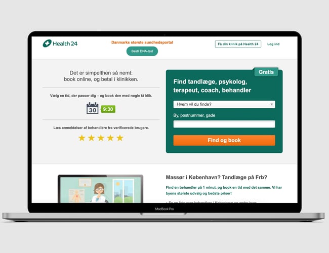 Danmarks største sundhedsportal til salg - Omsætning 2021: 140.000 dk