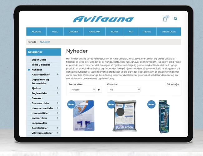 Avifauna.dk - Kendt dyrehandel webshop sælges - Grundlagt i 1975 - over 8000 tilbehørsartikler