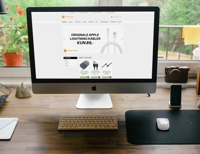 Webshop med gode leverandører og godt navn.