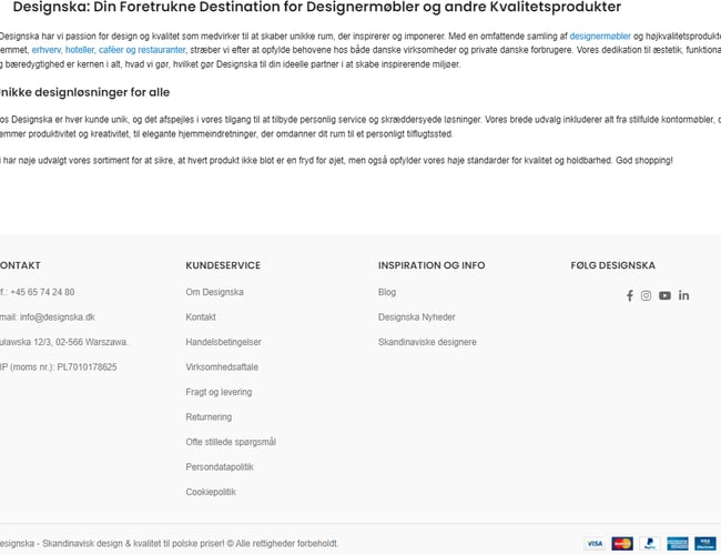 Hurtig møbel og interiør webshop som hurtigt kan ændres til dit behov