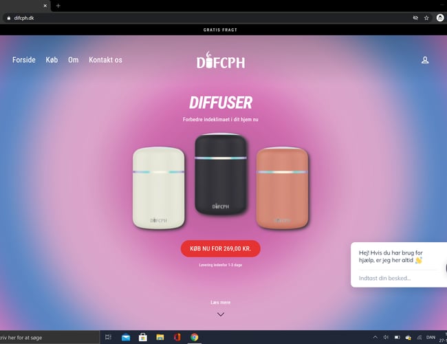 Køreklar webshop med salg af diffuser som de eneste i DK