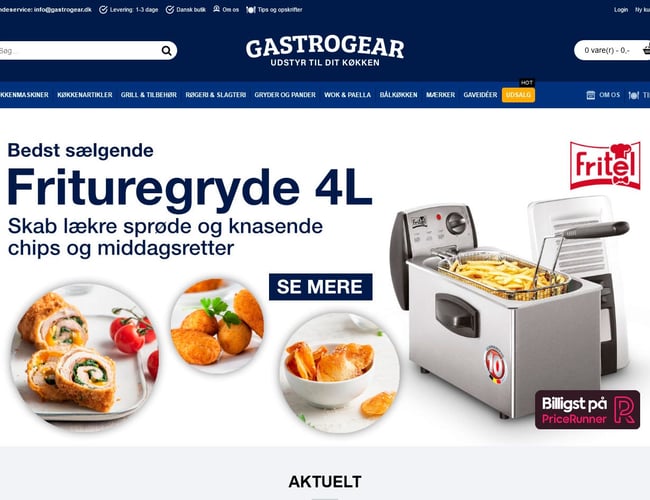 Plug-and-play Webshop med lækkert køkkengear, og potentiale til at blive en rigtig god forretning