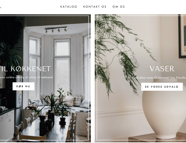 Unik webshop med salg af møbler og interiør til hjemmet