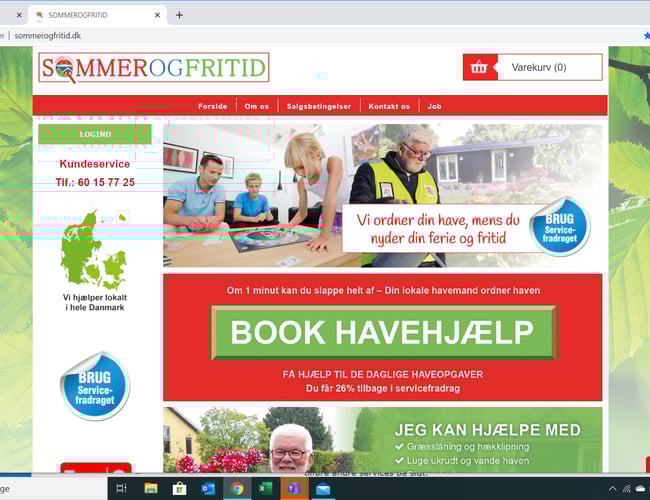 sommerogfritid.dk - Formidlingsplatform med havehjælp - DB på ca. 260.000 kr.