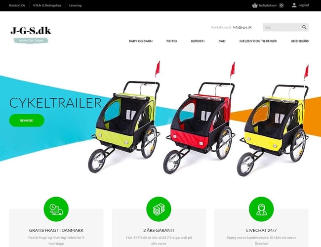 Hobby forretning med baby udstyr og have ting sælges