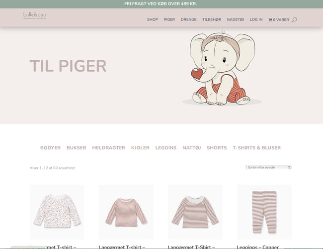 Lulle & Lou - Webshop med økologisk børnetøj fra England (BabyMori) og et fra USA (Winter Water Factory).