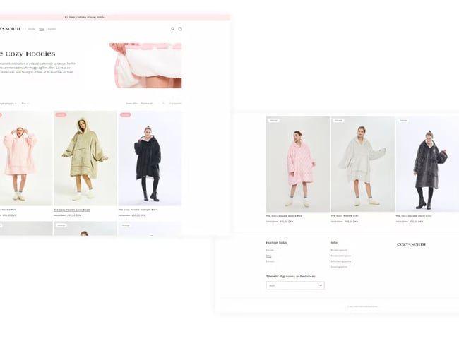 Webshop med stort potentiale! - salg af oversized hoodies i forskellige farver. - med et mindre varelager inkluderet