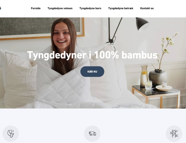 Veletableret webshop med salg af tyngdedyner