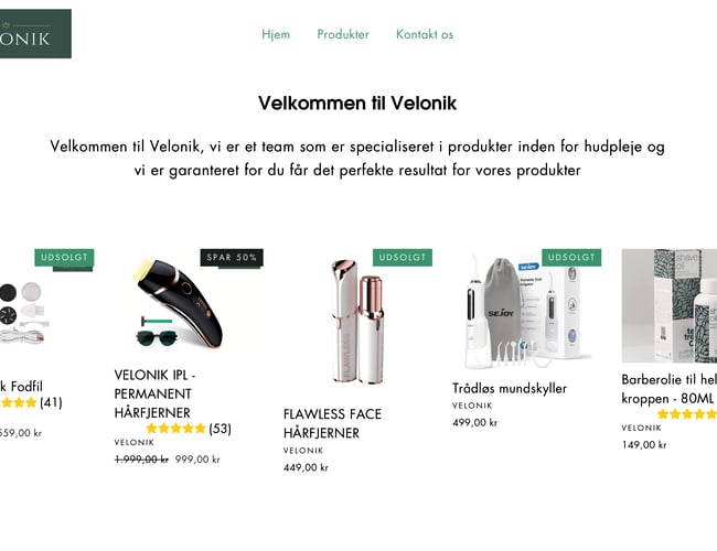 Opdag Skønheden: Velonik.dk - Din Køreklare Dropshipping-Oase for Hudplejeprodukter!