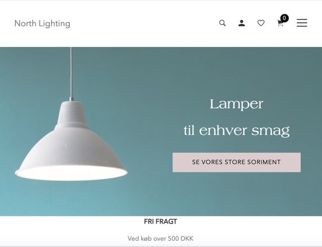 Køreklar webshop med belysning