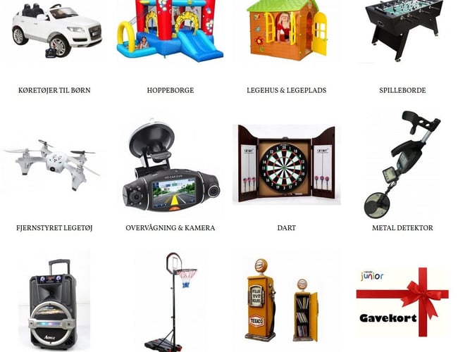 Webshop med elbiler til børn - og meget andet.