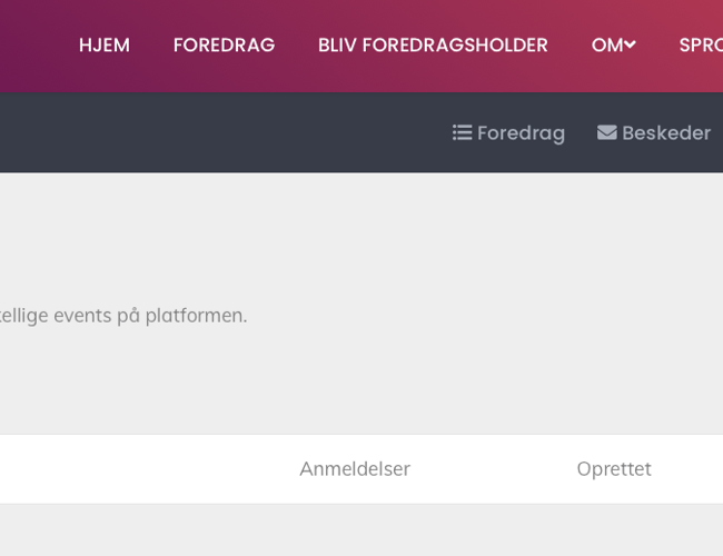 Skalerbar platform B2B / B2C (pt. for foredragsholdere)