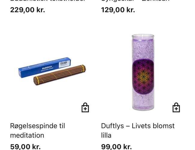 Salg af spirituelle produkter 