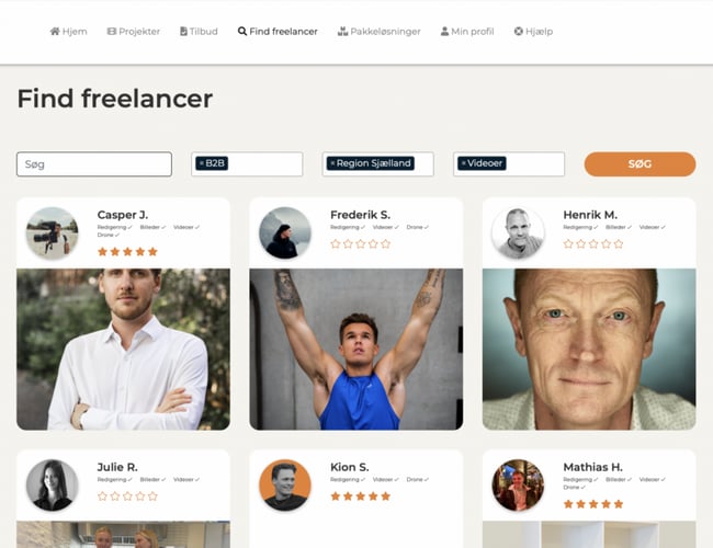 Platform til salg af service/ydelser
