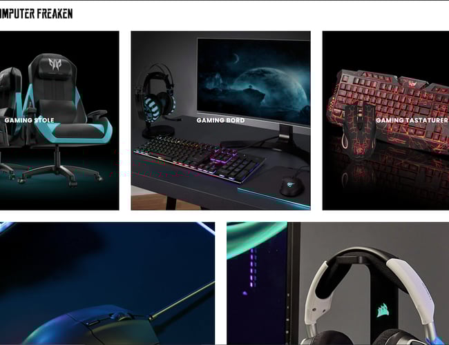 Køreklar dropshipping Webshop med salg af gaming udstyr 