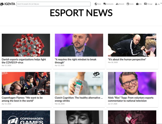Rekrutteringsplatform til esport og gaming industrien
