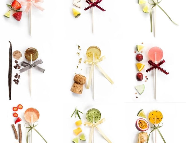 Webshop med salg af cocktail lollipops og lollipops med logo - Til salg