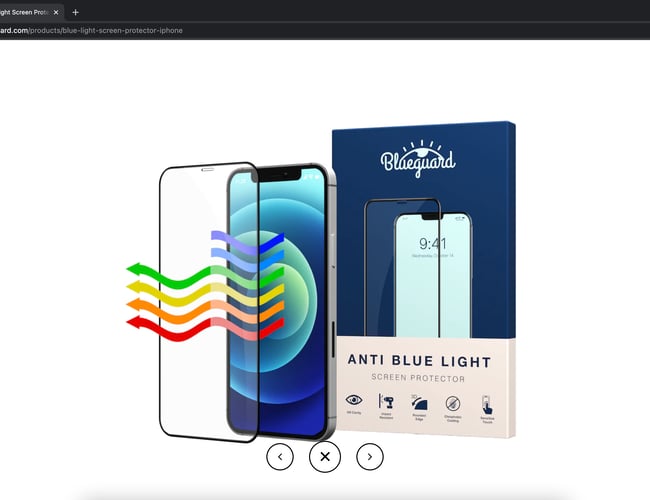 getblueguard.com - Eget brand med salg af panserglas. +500% markup.