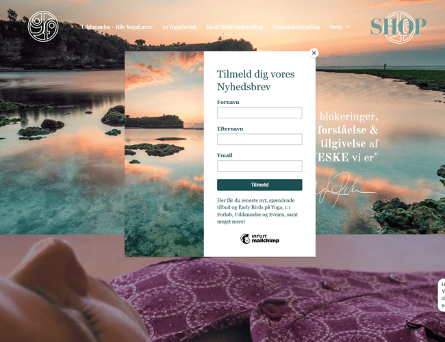 Et YOGAUNIVERS med behandlinger, undervisning, en yogalæreruddannelse og webshop