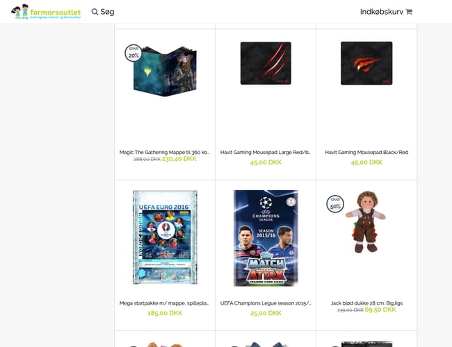 Webshop med god omsætning og salg af præmaturetøj og legetøj m.m.