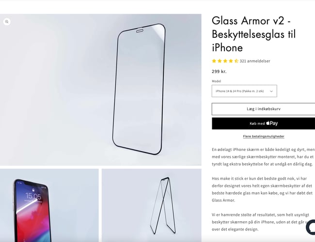 10 år gammel webshop med egen produktion