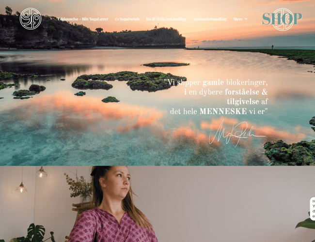 Et YOGAUNIVERS med behandlinger, undervisning, en yogalæreruddannelse og webshop