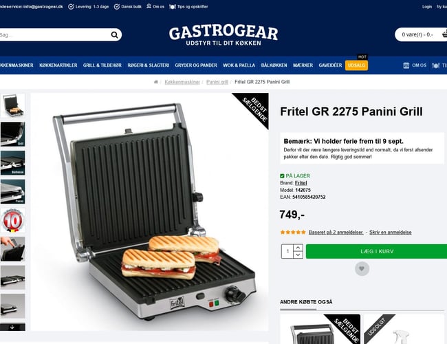 Plug-and-play Webshop med lækkert køkkengear, og potentiale til at blive en rigtig god forretning