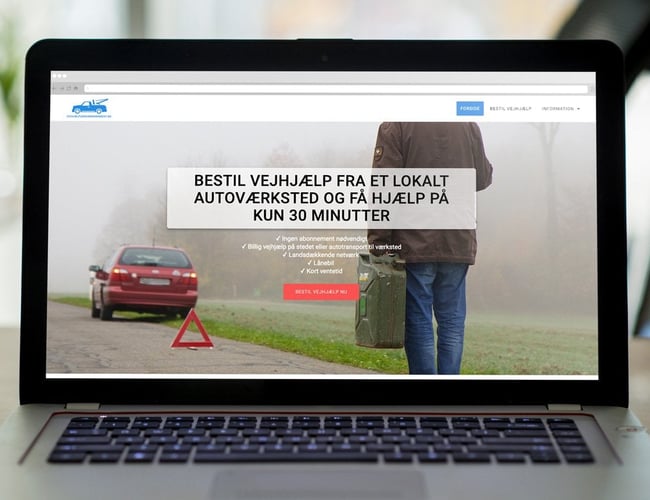 Vejhjælpudenabonnement.dk - formidlingsportal for autoværksteder.