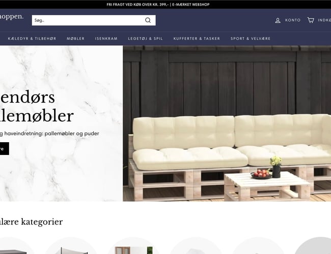 Hus og haveshoppen - Dækningsgrad på 40%, Omsætning 2021 ex moms 1.029.465 kr.