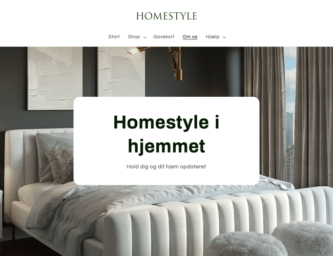 HOMESTYLE l 100% køreklar dropshipping hjemmeside til salg