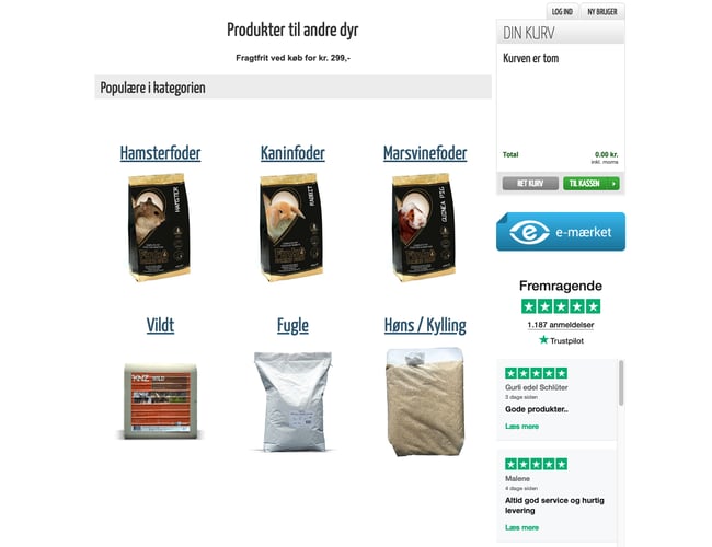 Nemfoder.dk - Webshop Speciale af Salg af dyrefoder - Overskud på 221.000 kr i 2017.