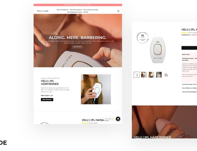 Køreklar og stilfuld beauty dropshipping webshop med branded produkt