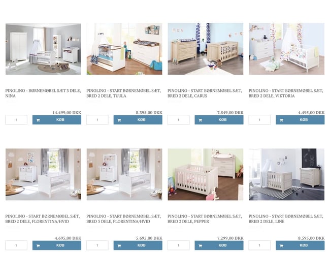 Webshop med børne interiør, legetøj og udstyr - Inkl. varelager