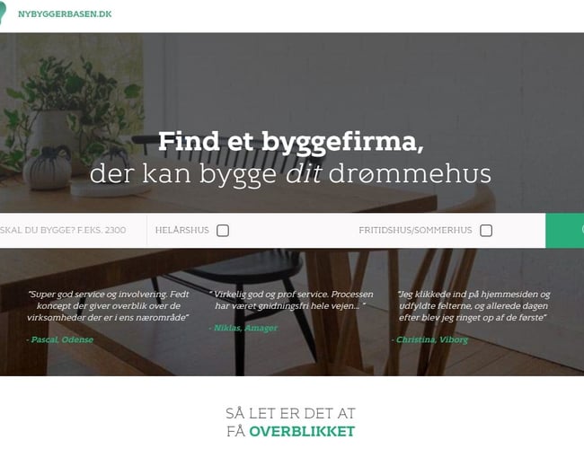 NY PRIS: Nybyggerbasen.dk - Danmarks største nybyggersite, find et byggefirma der kan bygge dit drømmehus 