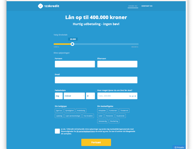 Selskab med 4 veletablerede og overskudsgivende låneformidlingssites sælges - over 100.000 registrerede brugere i Danmark - kræver kun 10 minutters arbejde om ugen