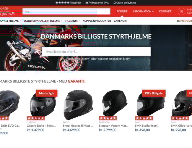 To SEO-stærke MC webshops med 8 års stærke resultater sælges pga. manglende tid.